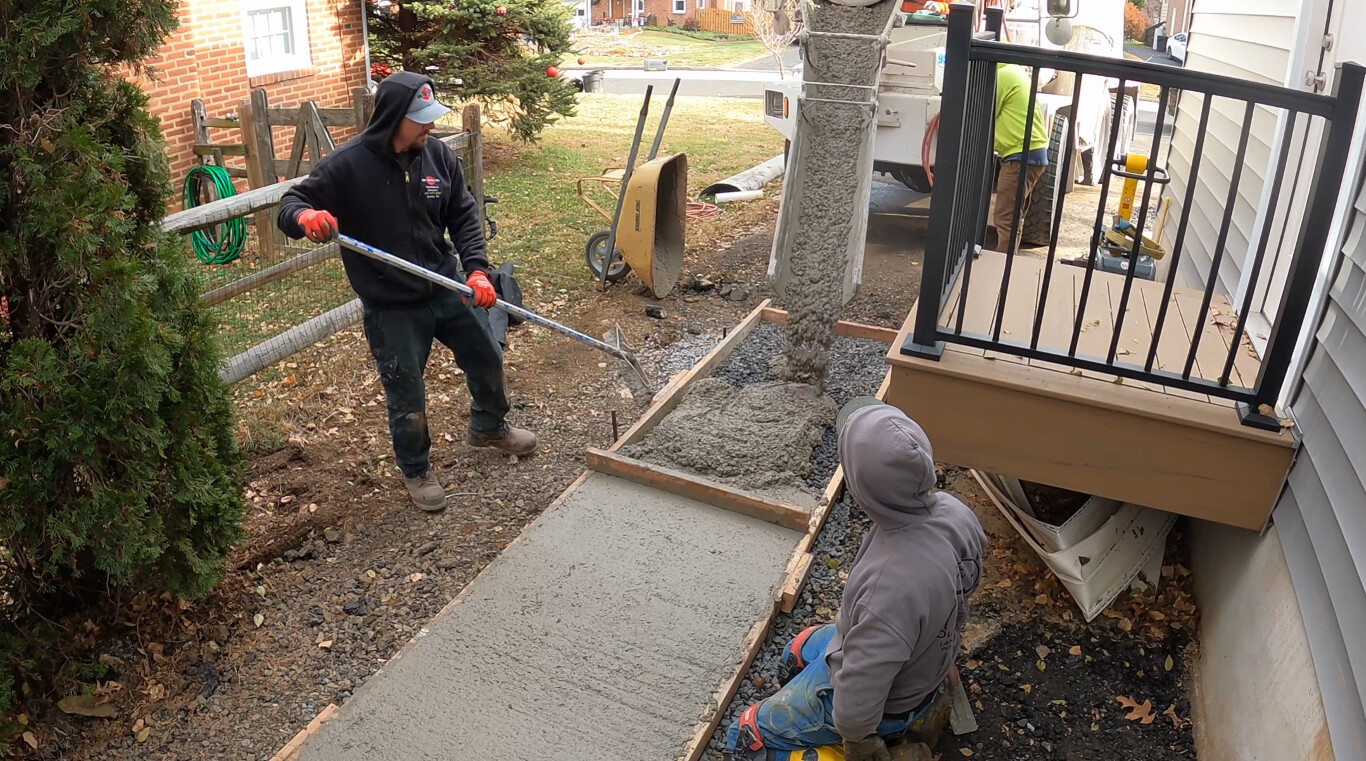 Professional concrete sidewalk installation by experienced contractors