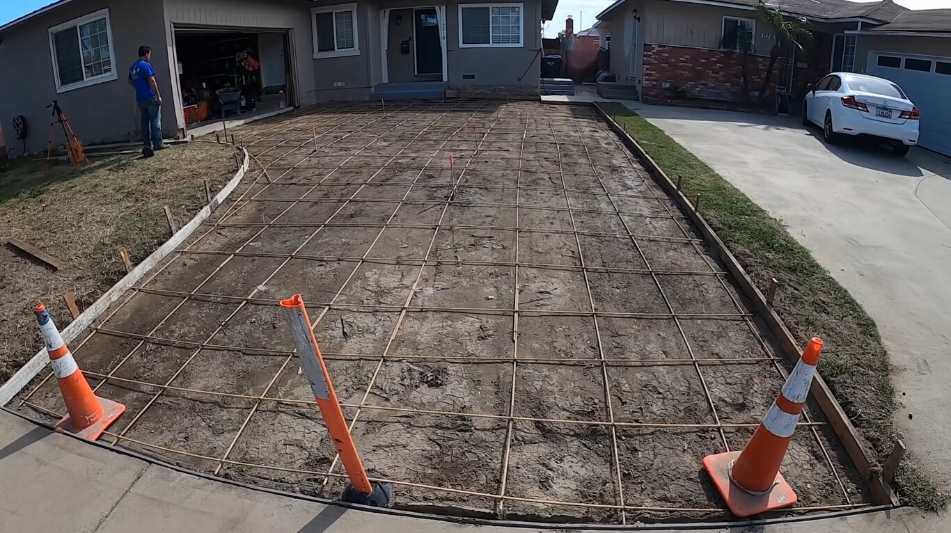 Proper concrete preparation with rebar grid in West Haven, CT